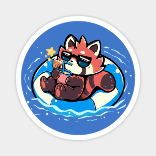 Summer Red Panda Magnet